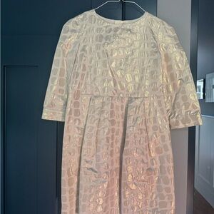 Bonpoint Cream and Gold Formal Kids Dress Size 12